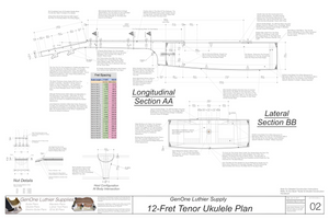 Tenor 12 Ukulele Plans Sections & Details