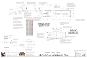 Concert 14 Ukulele Plans Sections & Details