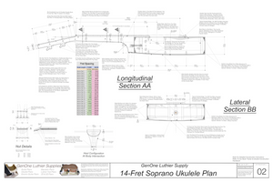 Soprano 14 Ukulele Plans Sections & Details