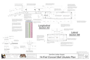 Concert 14 Bell Ukulele Plans Sections & Details
