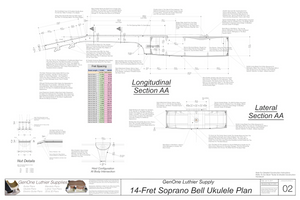 Soprano 14 Bell Ukulele Plans Sections & Details