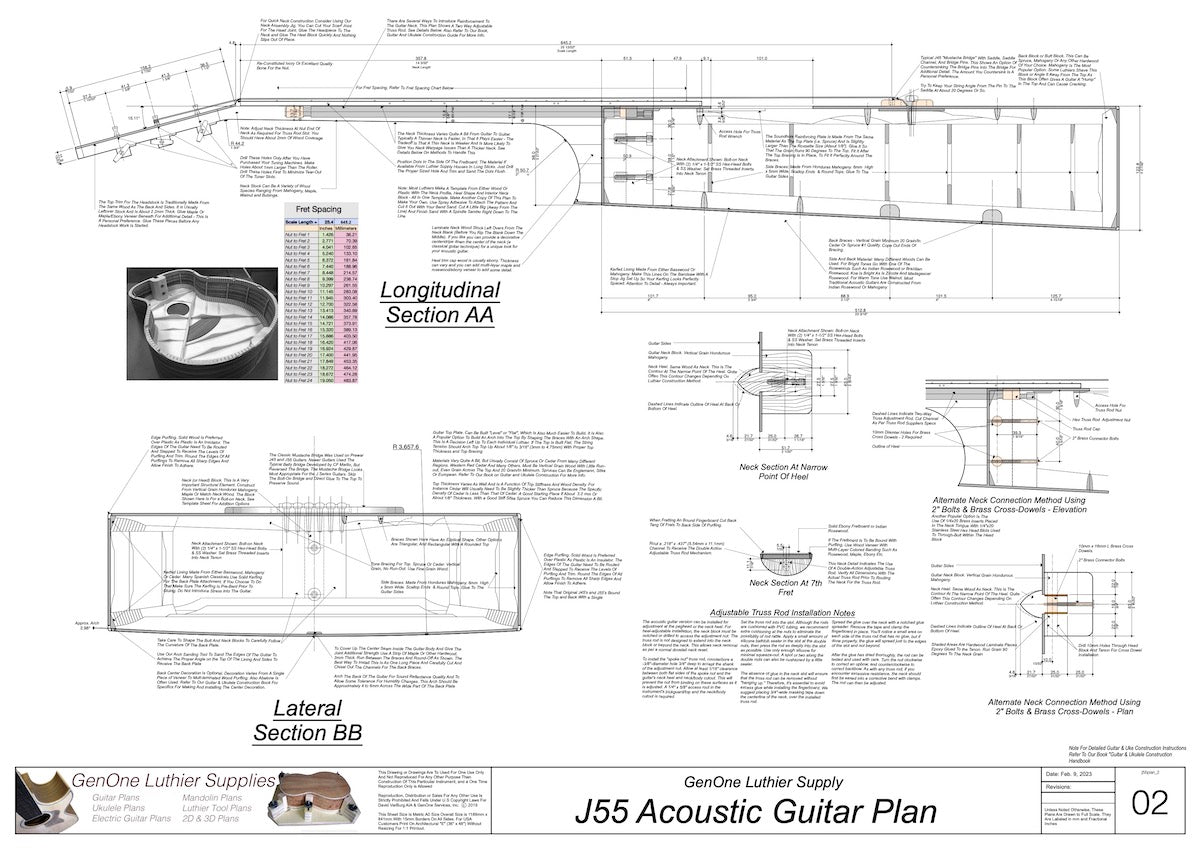 Gibson J55 Sections