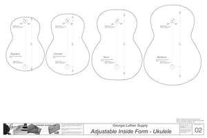 Adjustable Inside Form Ukulele 4 ukulele shapes
