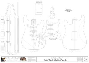 Solid Body Electric Guitar #4 2D CNC Files