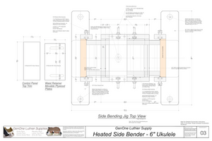 Heated Side Bender Plans 6" - Ukulele Assembled Top View