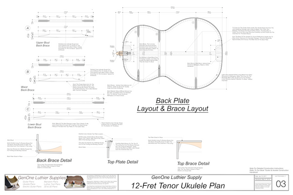 Tenor 12 Ukulele Plans - GenOne Luthier Services