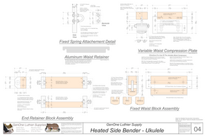 Heated Side Bender Plans-Ukulele Spring Attachment, Retainer Details, Waist Retainer