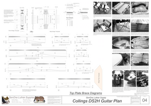 Collins DS2H Guitar Plans Top Brace Layouts