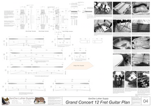 Grand Concert 12-Fret Guitar Plans Top Brace Layouts