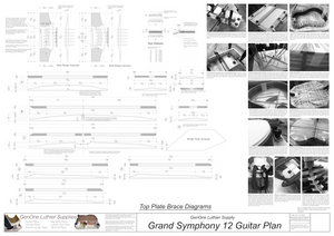Grand Symphony 12-String Guitar Plan Top Brace Layouts