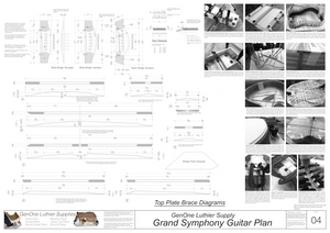 Grand Symphony Guitar Plan Top Brace Layouts