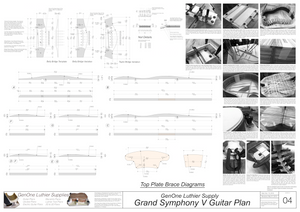 Grand Symphony V-Brace Guitar Plans Guitar Plans Top Brace Layouts