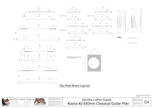 Kasha Version 2 650mm Scale, Top Brace Layouts