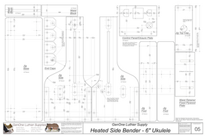 Heated Side Bender Plans 6" - Ukulele Template Sheet