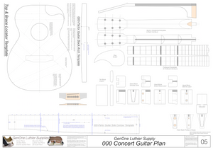 000 Guitar Plans Template Sheet