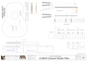 0-28vs Guitar Plans Template Sheet