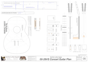 00-28vs Guitar Plans Template Sheet
