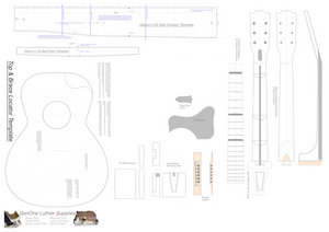 Gibson L-00 Guitar Plans Template Sheet