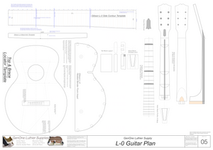 Gibson L-0 Guitar Plans Template Sheet