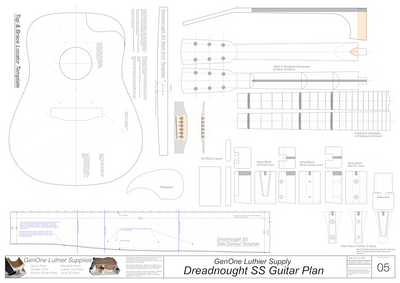 Dreadnought SS Guitar Plans - GenOne Luthier Services