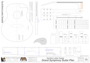 Grand Symphony Guitar Plan Template Sheet
