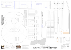 J-200 Guitar Plans Template Sheet