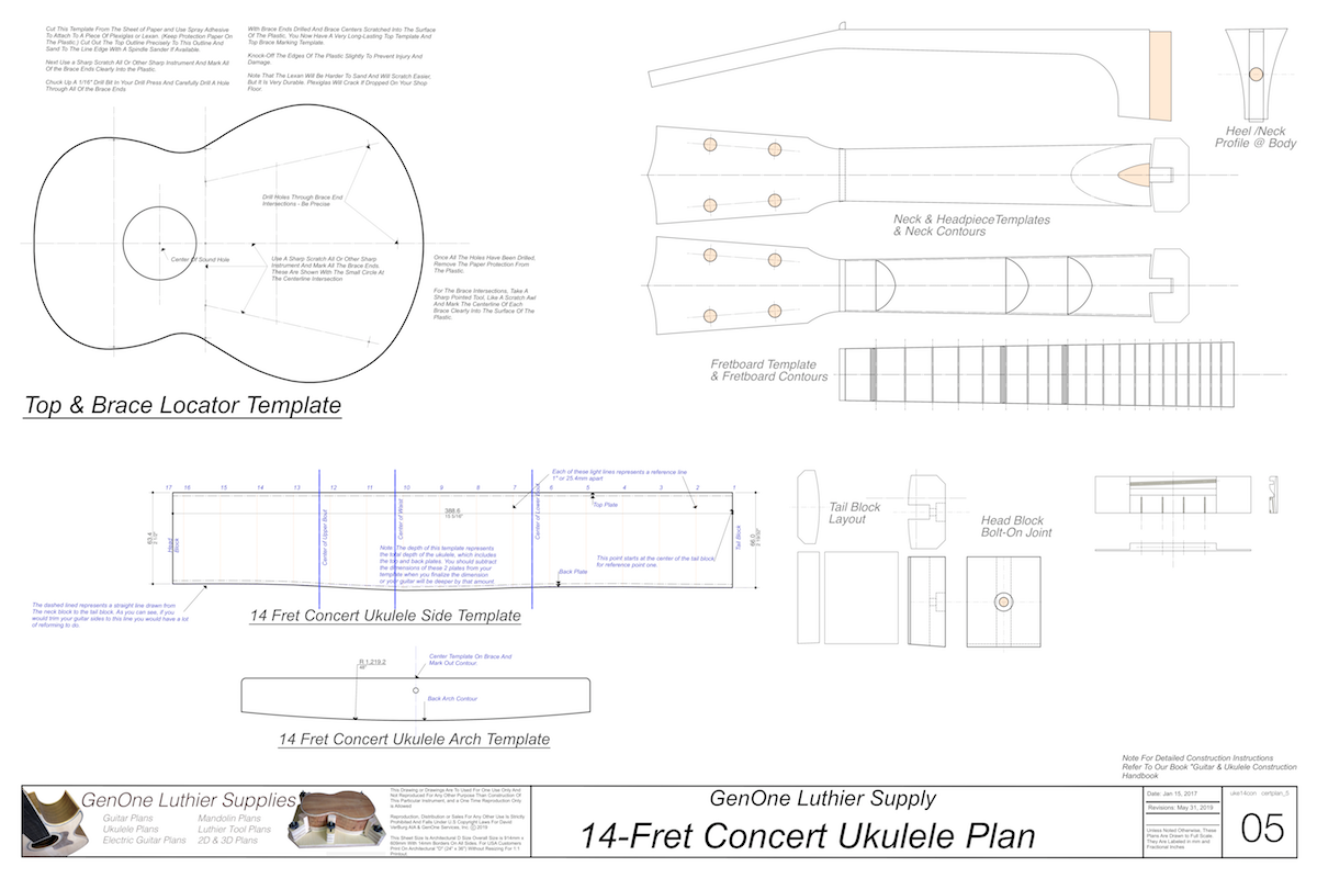 Concert 14 Ukulele Plans Template Sheet