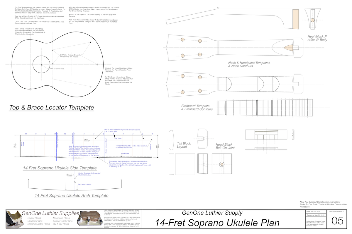 Soprano 14 Ukulele Plans Soprano 14 Ukulele Plans