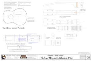 Soprano 14 Ukulele Plans Template Sheet