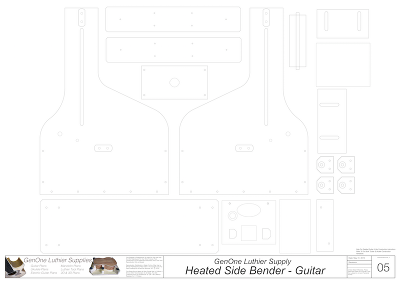 Heated Side Bender - Guitar 2D CNC Files