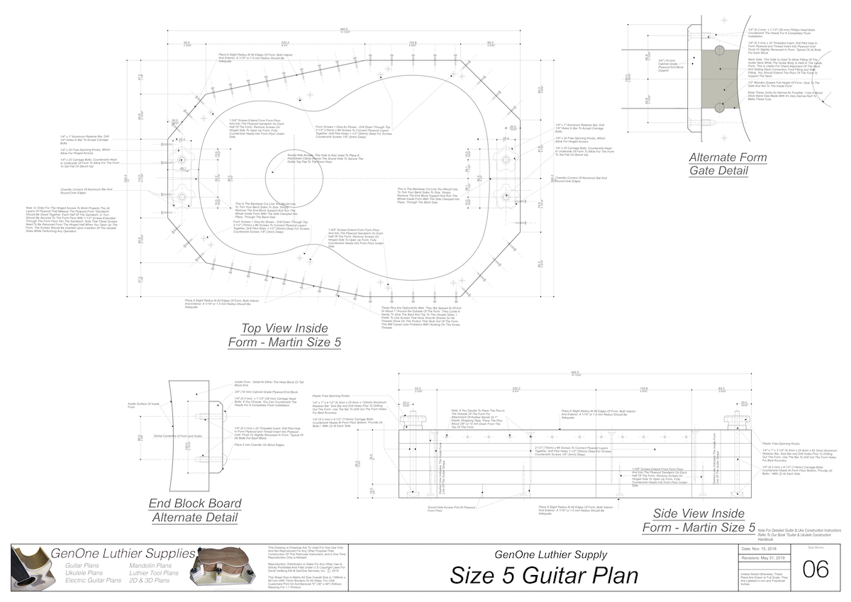 Size 5 Guitar Form Package