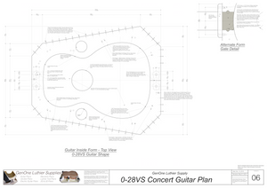 0-28vs Guitar Plans Inside Form Top View, Optional Gate Detail