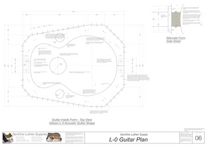 Gibson L-0 Guitar Plans Inside Form Top View Alternate Gate