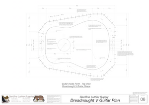Dreadnought V Brace Guitar Plans Guitar Plans Inside Form Top View