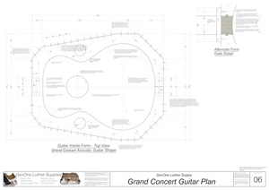 Grand Concert Guitar Plans Inside Form Top View