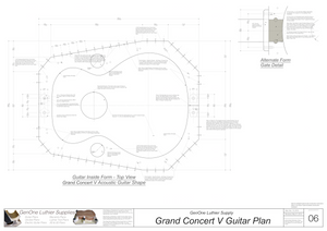 Grand Concert V Guitar Plans Inside Form Top View