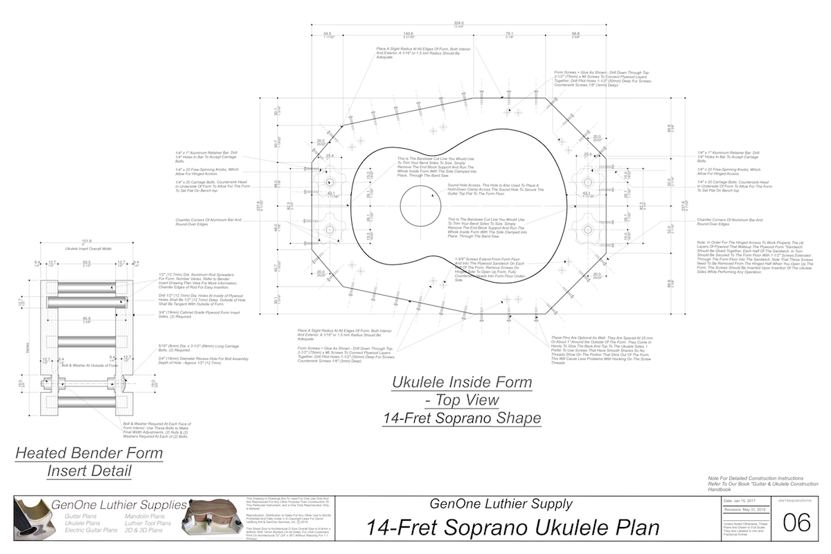 Soprano 14 Ukulele Plans Soprano 14 Ukulele Plans