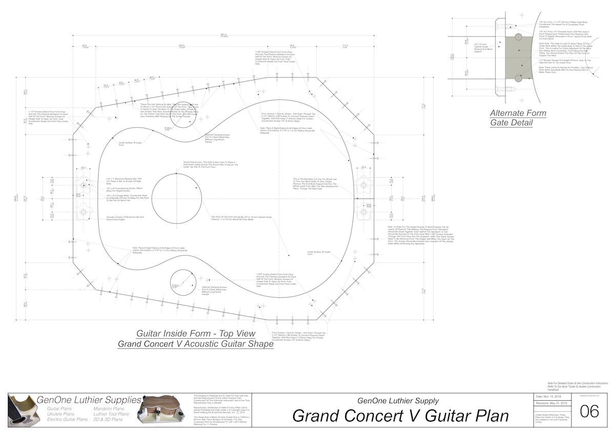 Grand Concert V-Brace Guitar Form Package