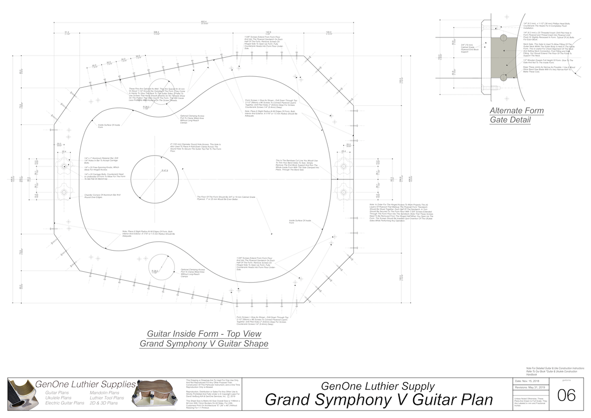 Grand Symphony V-Brace Guitar Form Package