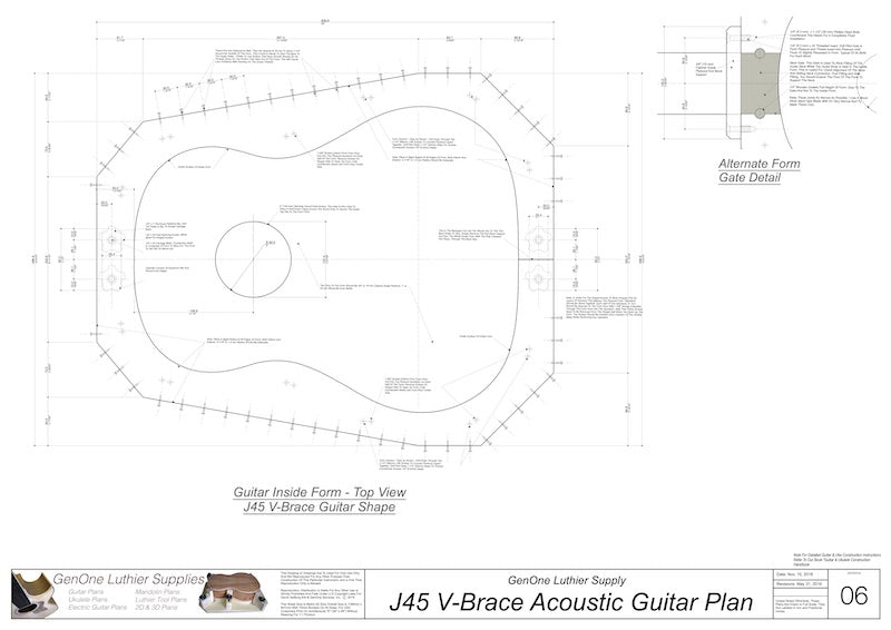 J45 V-Brace Guitar Form Package