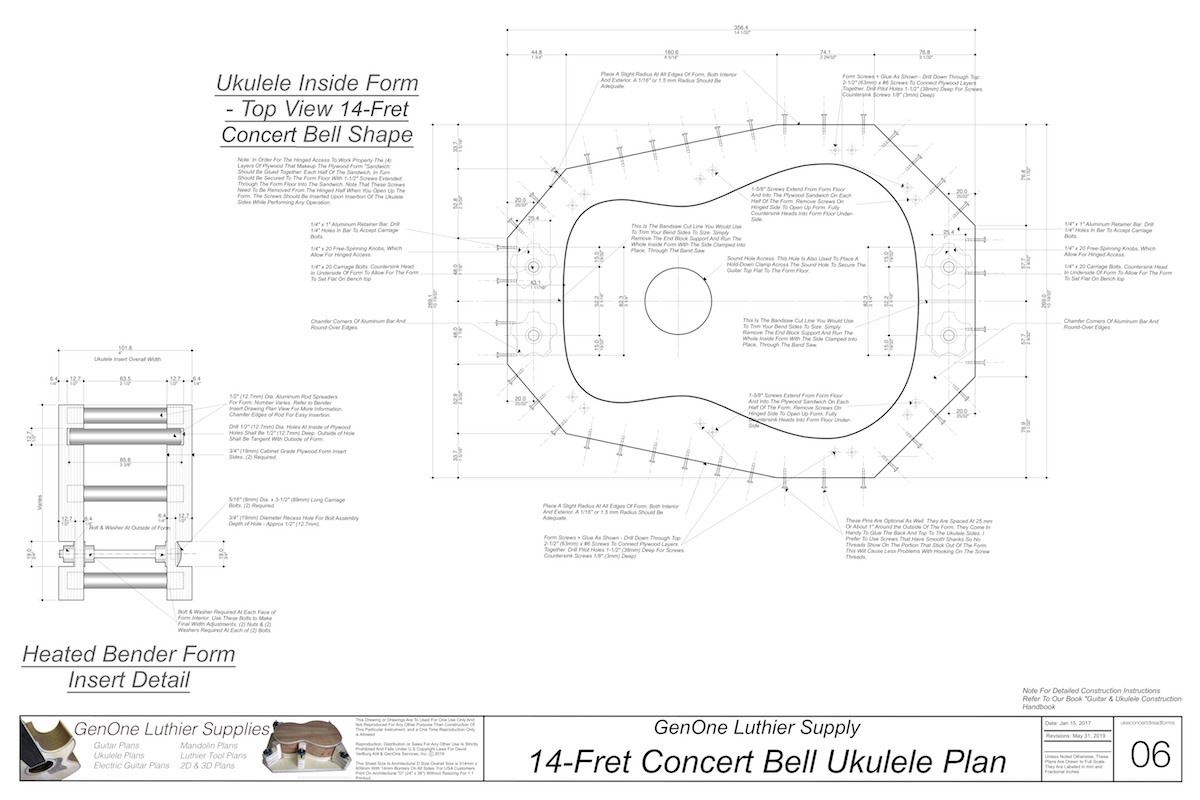 Concert 14 Bell Ukulele Form Package