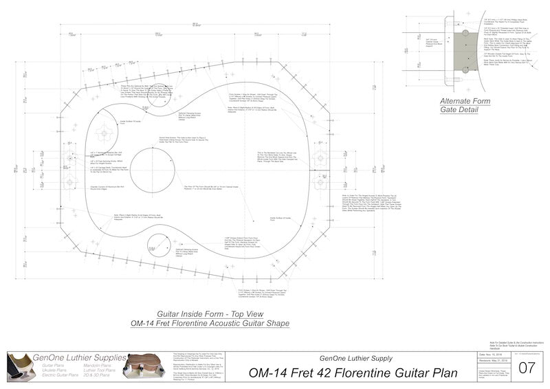OM-12 Fret 42 Florentine Fret Guitar Form Package