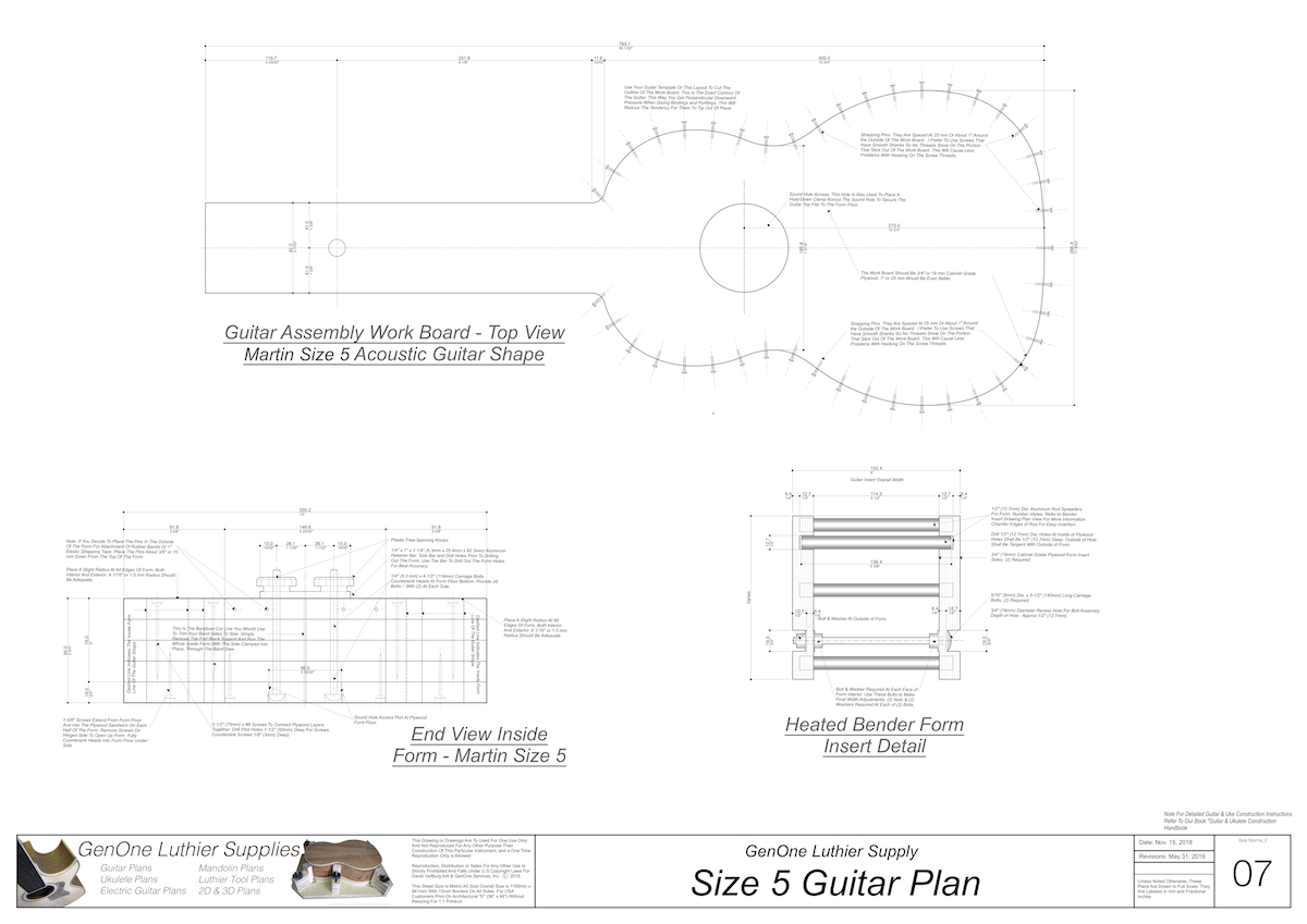 Electric Nylon String Guitar Plans - GenOne Luthier Services