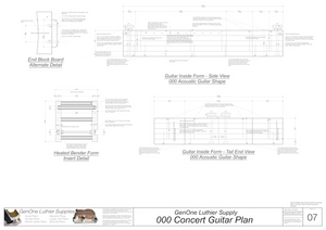 000 Guitar Plans Inside Form Side Views