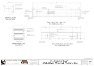 000-28vs Guitar Plans Inside Form Side Views