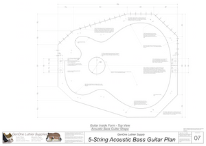 5-String Acoustic Bass Guitar Plans template sheet #2 construction photos
