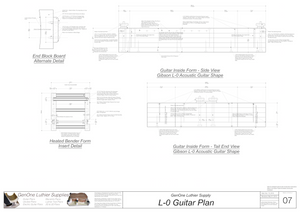 Gibson L-0 Guitar Plans Inside Form Side Views