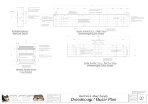 Dreadnought Guitar Plans Inside Form Side Views