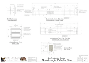 Dreadnought V Brace Guitar Plans Guitar Plans Inside Form Side Views