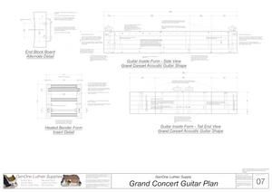 Grand Concert Guitar Plans Inside Form Side Views